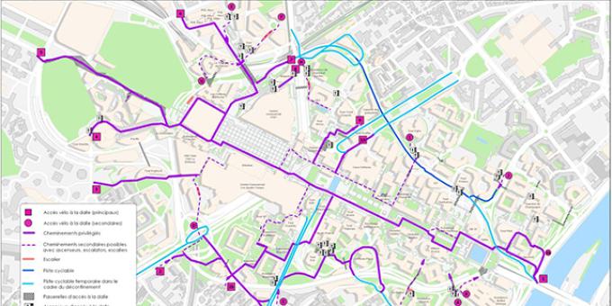 Plan stationnement vélo Paris La Défense